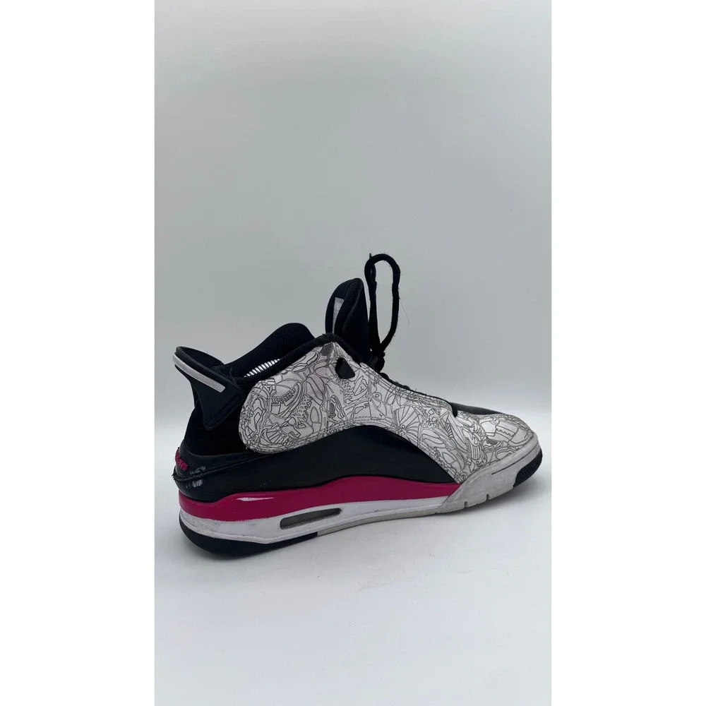 Jordan‎ Dub Zero Black Fireberry Laser Etched Sneakers 311046-162 Mens 9.5